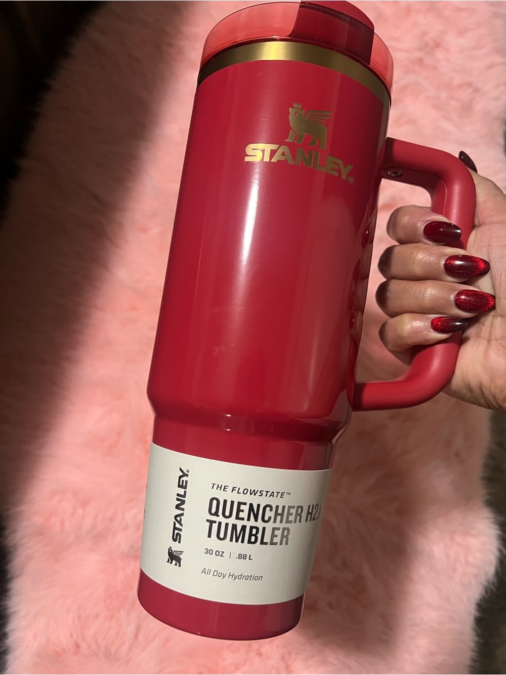 Stanley Quencher Tumbler-Holly Berry Gloss (Limited Holiday Edition)